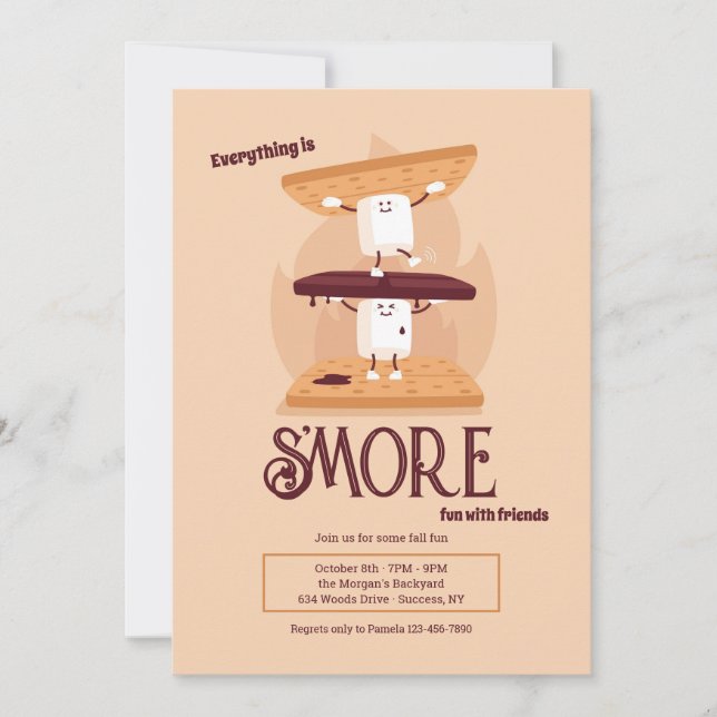Invitación de Smores (Anverso)