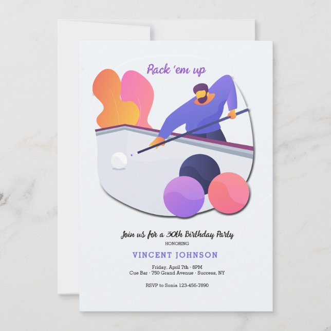 Invitación de snooker (Anverso)