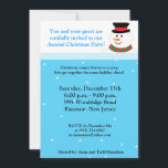 Invitación de Snowman 5x7<br><div class="desc">Esta invitación a la fiesta de los Navidades 5x7 es a la vez moderna y de moda. Está impreso en papel liso, vibrante y mate de 110 libras de peso. Contiene un 50% de contenido reciclado. Perfecto para sus invitaciones y invitaciones de eventos más formales. Estos vienen con sobres blancos...</div>