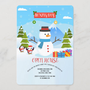 Invitación de Snowman en el Día del Boxeo