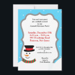 Invitación de Snowman las 5 horas del día, los 7 d<br><div class="desc">Esta invitación a la fiesta de los Navidades de los pinguinos de invierno, de tamaño 5 x 7, es a la vez moderna y moda. Está impreso en papel liso, vibrante y mate de 110 lb de peso. Contiene un 50% de contenido reciclado. Perfecto para sus invitaciones y invitaciones de...</div>