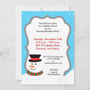 Invitación de Snowman las 5 horas del día, los 7 d