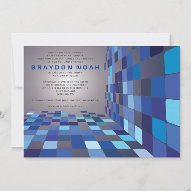 Invitación de SO DIGITAL Bar Bat Mitzvah (Anverso)