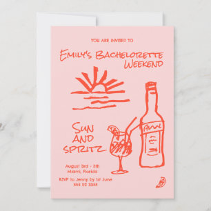 Invitación de sol y spritz de soltera