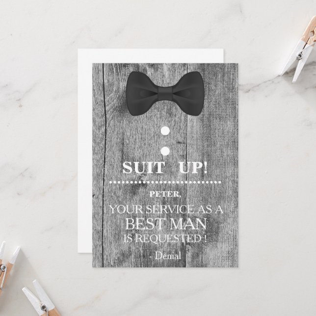 Invitación de solicitud de padrino de boda (Anverso/Reverso In Situ)