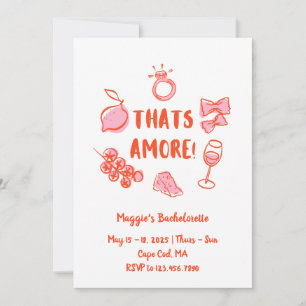 Invitación de soltera de verano italiano