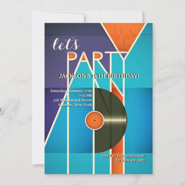 Invitación de Sonidos de Fiesta (Anverso)