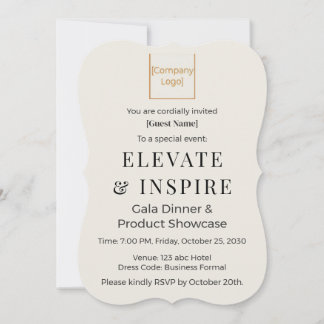 Invitación de Soporte Elegante | Gala Corporativa