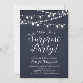Invitación de Sorpresa de Jubilación de Madera Rús