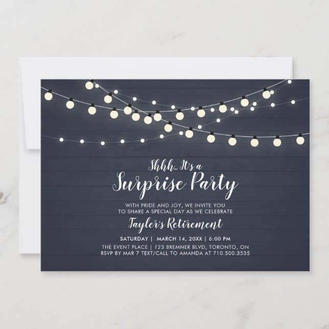 Invitación de Sorpresa para Fiesta de Jubilación d (Anverso)