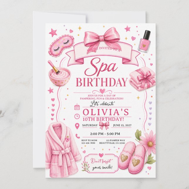 invitación de spa coqueta (Anverso)
