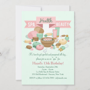 Invitación de Spa Salud Belleza