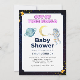 Invitación de Space Baby Shower