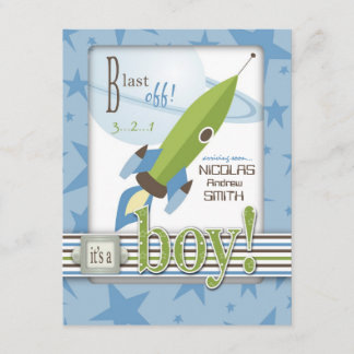 Invitación de Spaceship Baby Shower