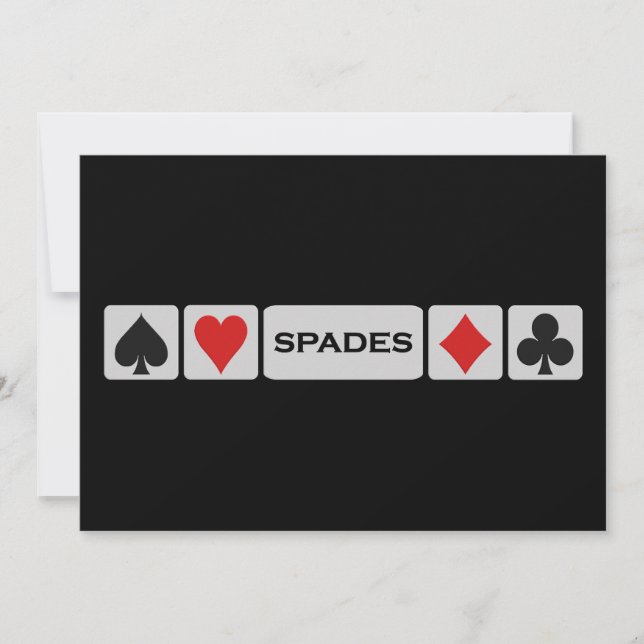 Invitación de Spades - personalizar (Anverso)