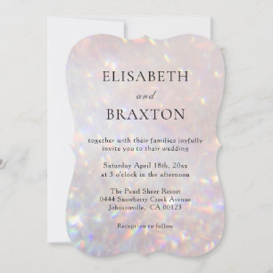 Invitación de Sparkle Glam, Purpurina moderno de B