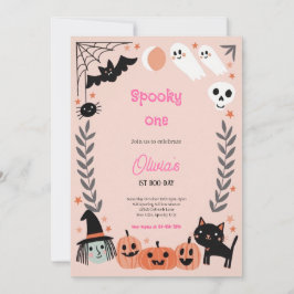 INVITACIÓN DE SPOOKY ONE PINK HALLOWEEN