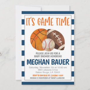 Invitación de Sports Baby Shower