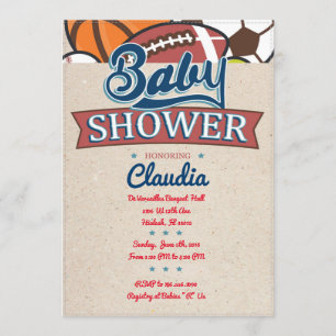 Invitación de Sports Baby Shower