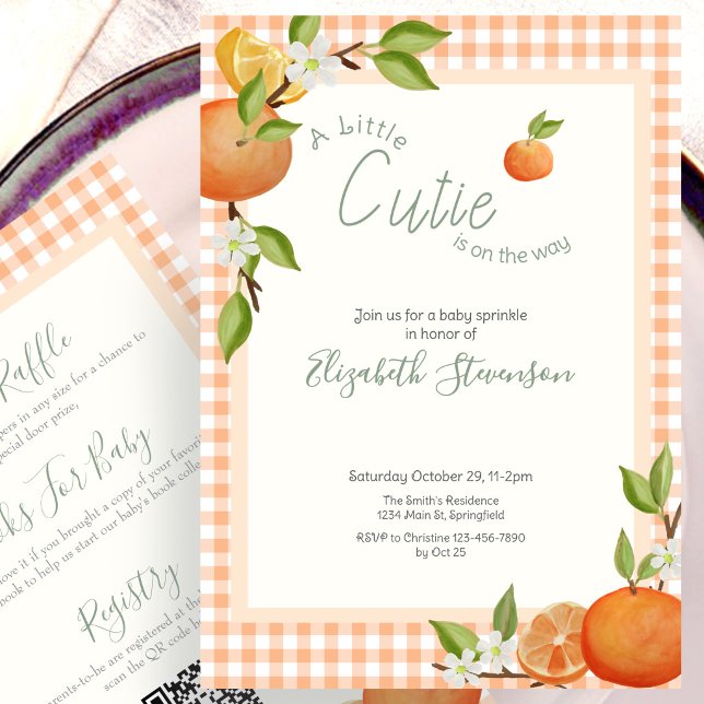 Invitación de Sprinkle de Bebé Adorable de Doble C (Subido por el creador)