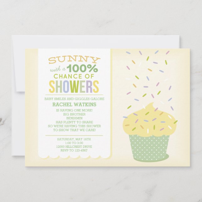 Invitación de Sprinkle de Pastelito Amarillo para  (Anverso)
