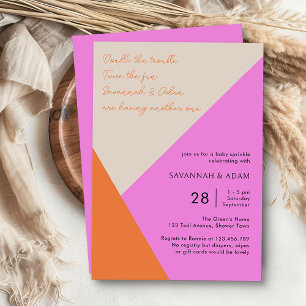 Invitación de Sprinkle de Tricolor de Rosa Brillan