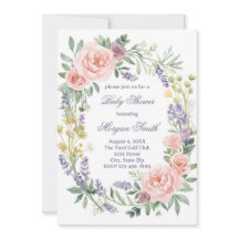 Invitación de Sprinkle para Baby Shower – Acuarela
