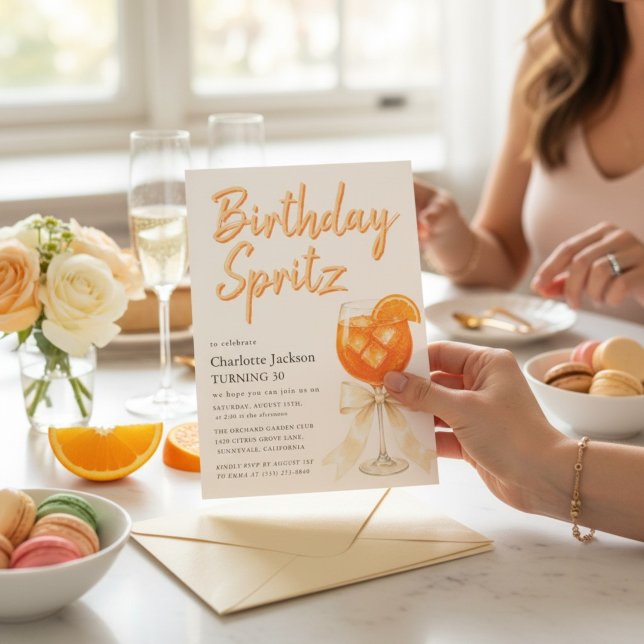 Invitación de Spritz de Cumpleaños de Cítrico Nara (Subido por el creador)