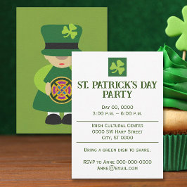 Invitación de St Patrick's Day Fiesta Leprechaun