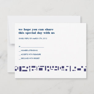 Invitación de Stars & Squares Bar Bat Mitzvah