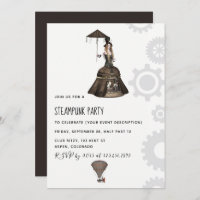 Invitación de Steampunk Party