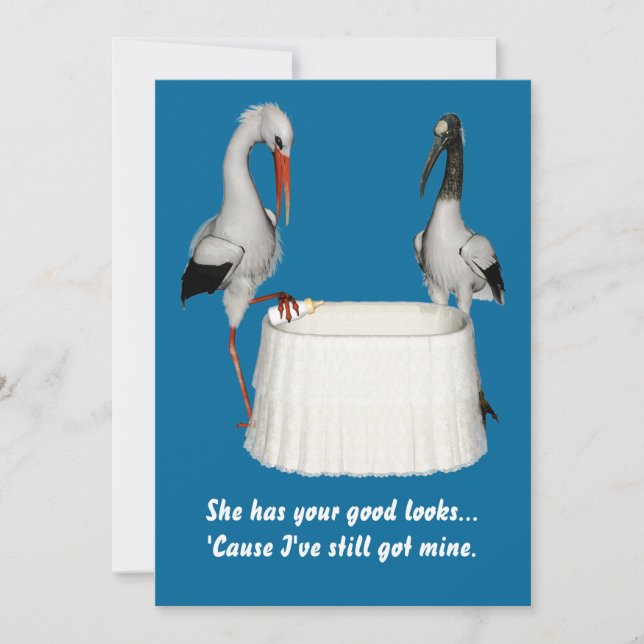 Invitación de Stork Baby Shower (Anverso)
