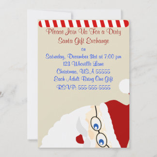 Invitación de sucios Navidades de Santa