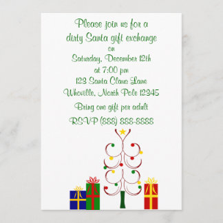 Invitación de sucios Navidades de Santa