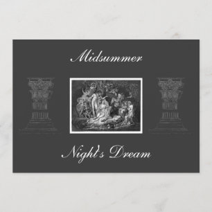 Invitación de sueño de la noche de verano