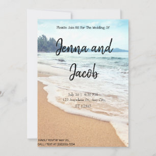 Invitación de Sunrise Tropical Beach Wedding