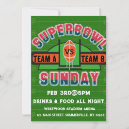 invitación de super bowl domingo