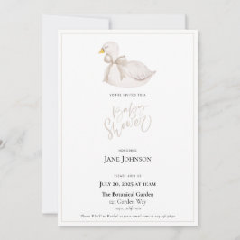 Invitación de Swan Baby Shower