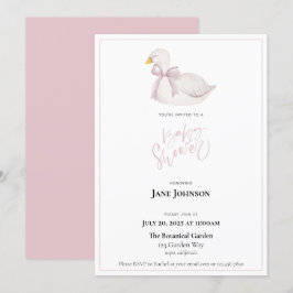 Invitación de Swan Baby Shower