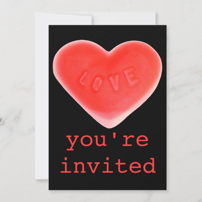 Invitación de Sweet Heart Black (Anverso)