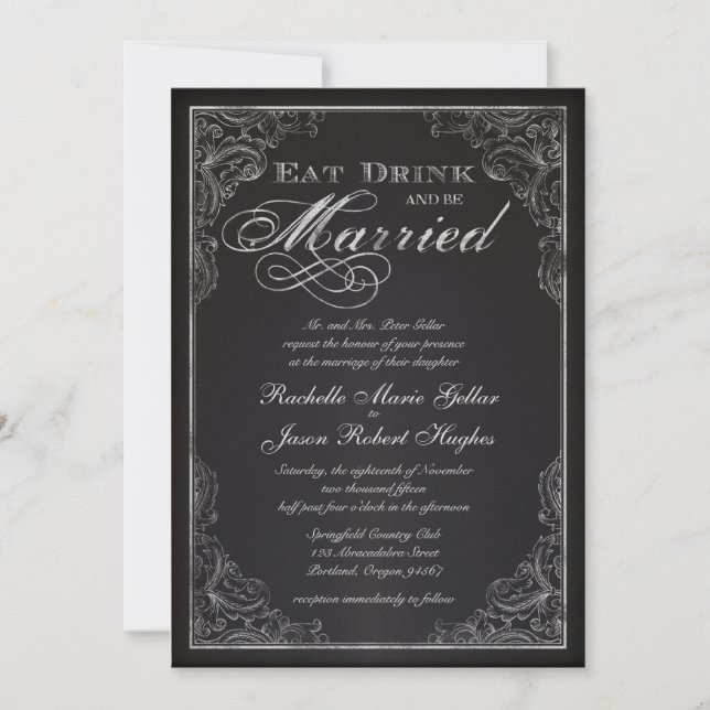 Invitación de tablero de anuncios (Anverso)