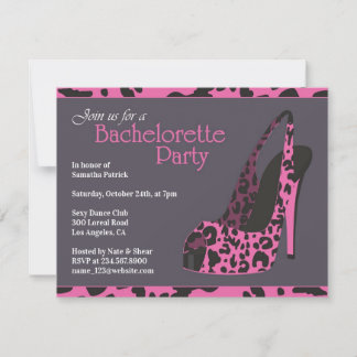 Invitación de tacón alto para la fiesta de la solt