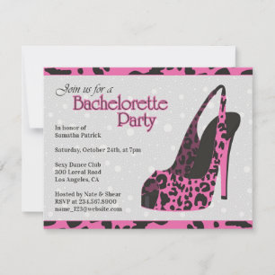Invitación de tacón alto para la fiesta de la solt