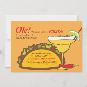 Invitación de Tacos y Margaritas
