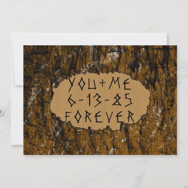 Invitación de tallado de árbol (Anverso)