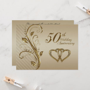 Invitación de tarjeta de aniversario de bodas de o