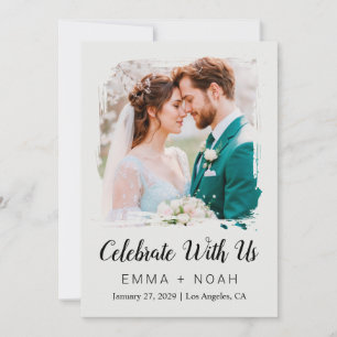 Invitación de Tarjeta de Boda Clásica y Elegante