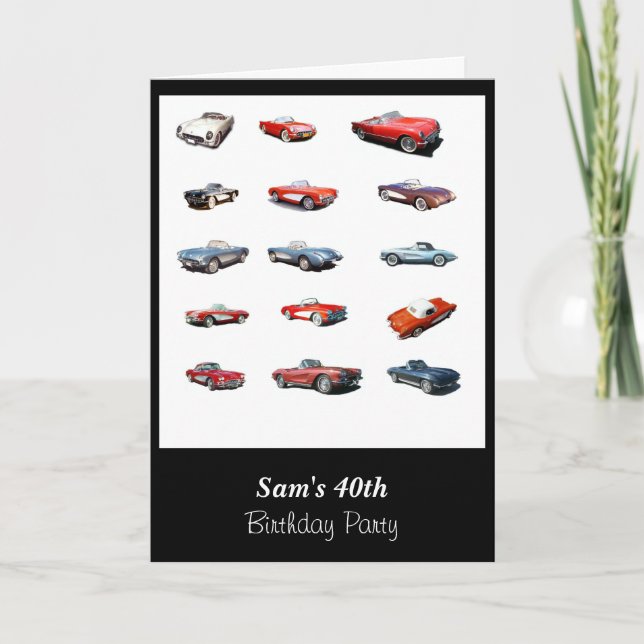 invitación de tarjeta de cumpleaños 40 (Anverso)