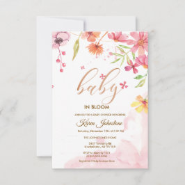 Invitación de Tarjeta de Cumpleaños de Baby Shower