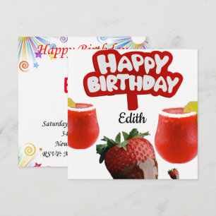Invitación de Tarjeta de Cumpleaños Feliz